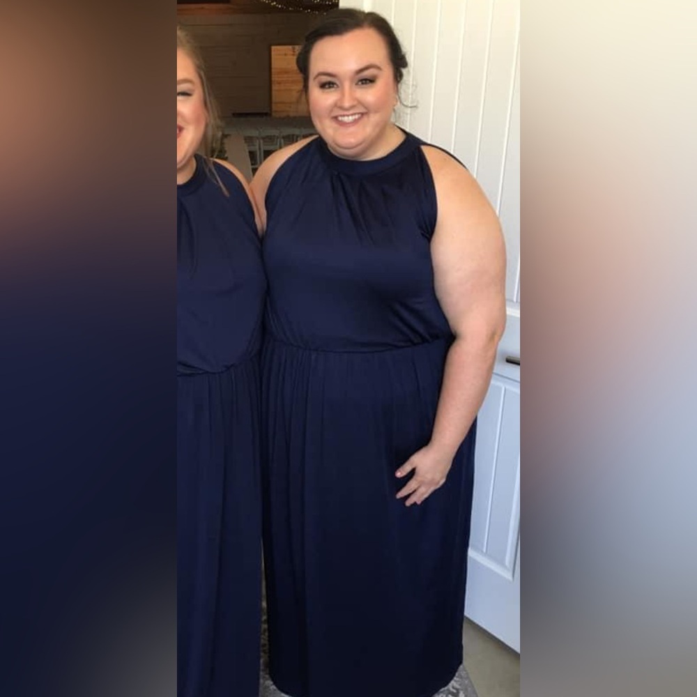 Navy sleeveless maxi 4x